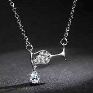 Wine Glass AAA Zirconia necklace